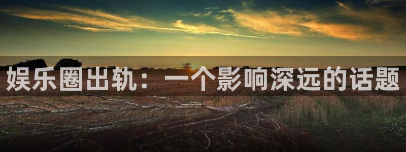 大满贯vk：娱乐圈出轨：一个影响深远的话题